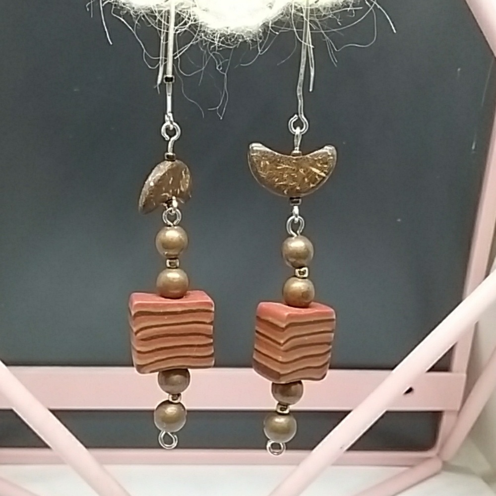 Mixed media earrings